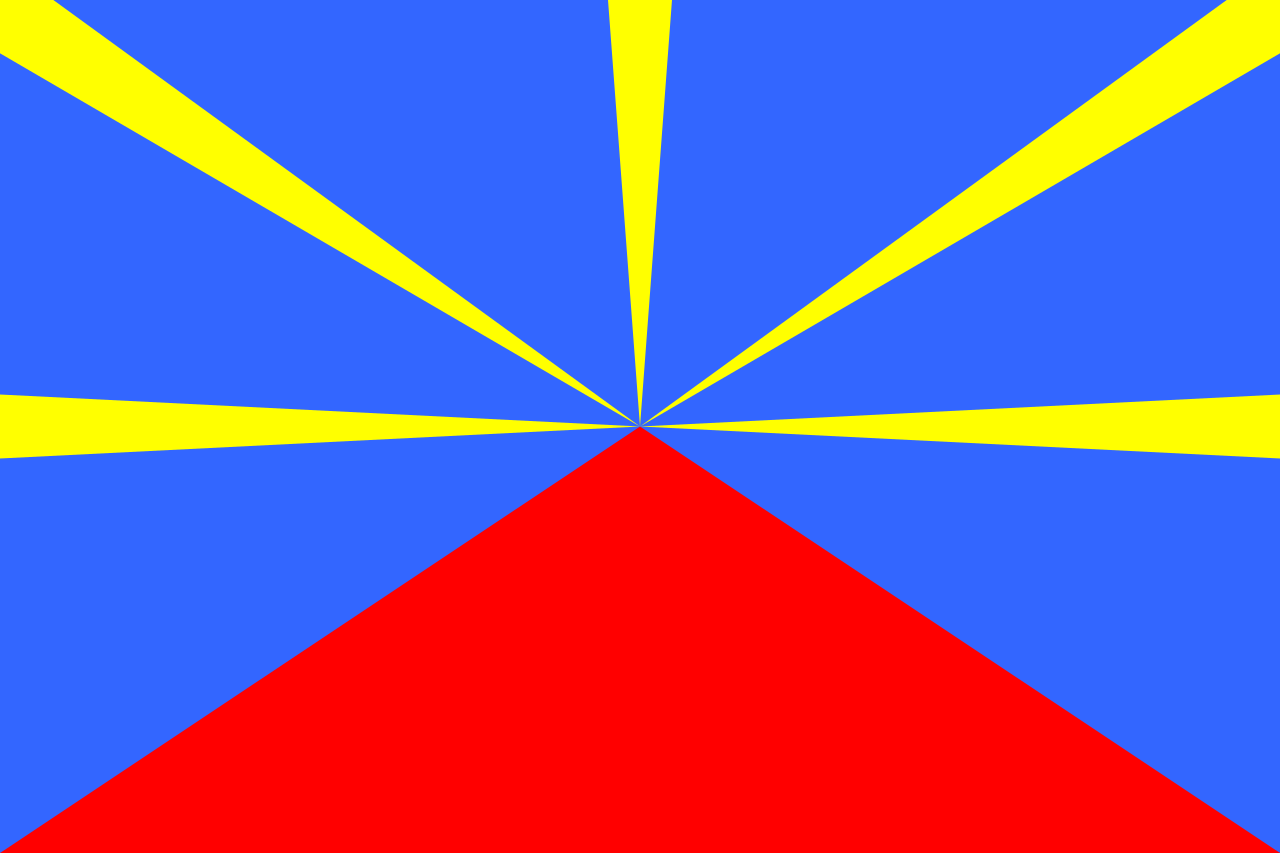 Unofficial Réunion Flag