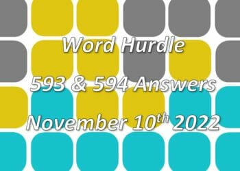 Word Hurdle #593 & #594 - 10th November 2022