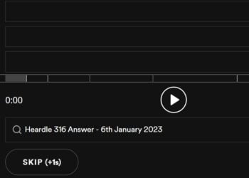 Daily Heardle 316 - 6th January 2023
