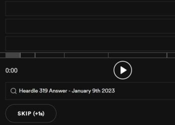 Daily Heardle 319 - 9th January 2023
