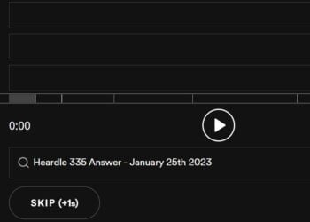 Daily Heardle 335 - 25th January 2023