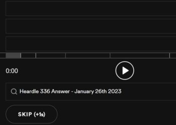 Daily Heardle 336 - 26th January 2023