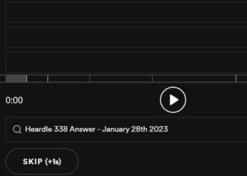 Daily Heardle 338 - 28th January 2023