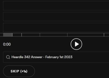 Daily Heardle 342 - 1st February 2023