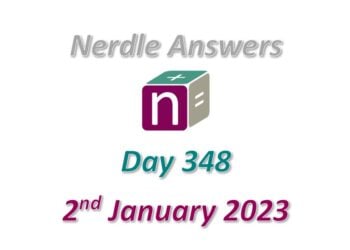 Daily Nerdle 348 Answers - January 2nd, 2023