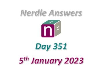 Daily Nerdle 351 Answers - January 5th, 2023