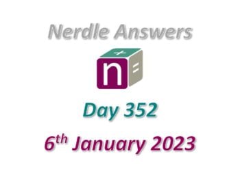 Daily Nerdle 352 Answers - January 6th, 2023