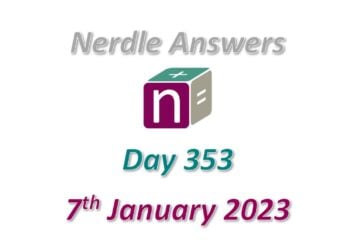Daily Nerdle 353 Answers - January 7th, 2023