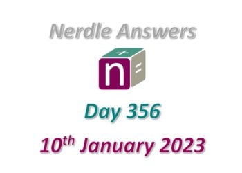 Daily Nerdle 355 Answers - January 10th, 2023