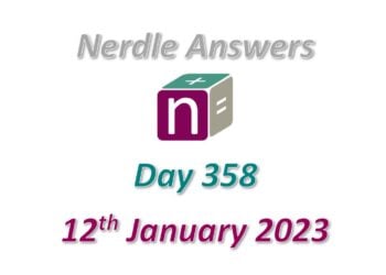 Daily Nerdle 358 Answers - January 12th, 2023