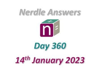 Daily Nerdle 360 Answers - January 14th, 2023