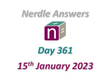 Daily Nerdle 361 Answers - January 15th, 2023