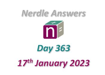 Daily Nerdle 363 Answers - January 17th, 2023