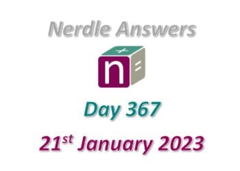 Daily Nerdle 367 Answers - January 21st, 2023