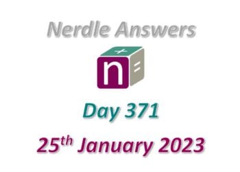 Daily Nerdle 371 Answers - January 25th, 2023