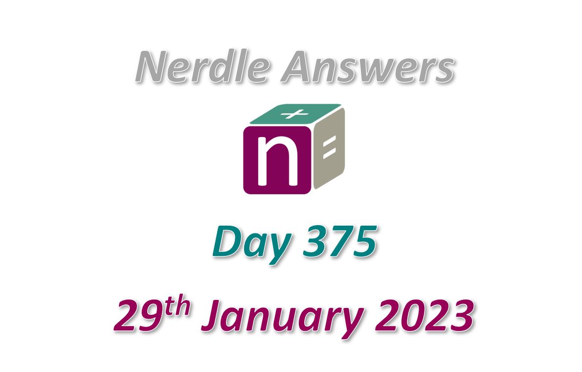 Daily Nerdle 375 Answers - January 29th, 2023