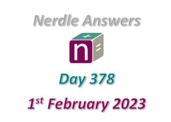 Daily Nerdle 378 Answers - February 1st, 2023