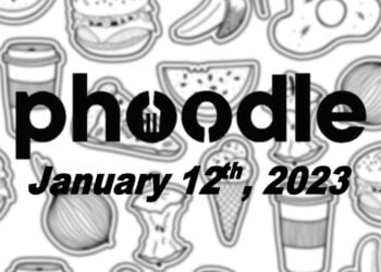 Daily Phoodle - 12th January 2023
