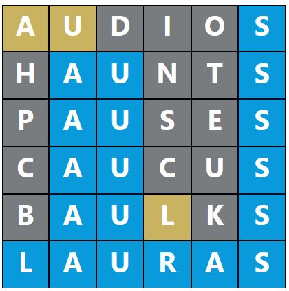 Daily Word Hurdle #722 Afternoon Answer - 13th January 2023