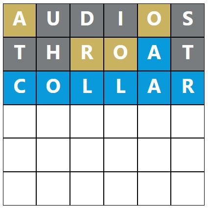 Daily Word Hurdle #739 Morning Answer - 22nd January 2023