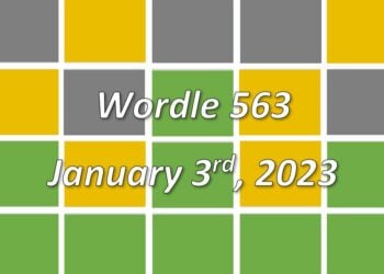 Daily Wordle 563 - 3rd January 2023