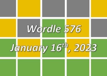 Daily Wordle 576 - 16th January 2023