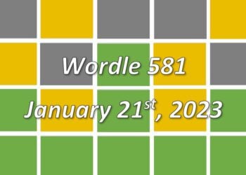 Daily Wordle 581 - 21st January 2023