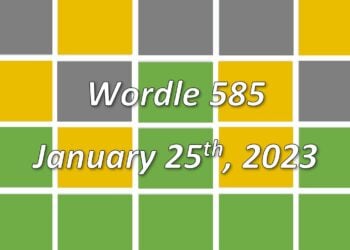 Daily Wordle 585 - 25th January 2023