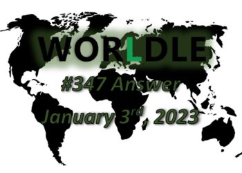 Daily Worldle 347 Answers - January 3rd 2023