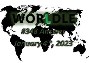 Daily Worldle 348 Answers - January 4th 2023