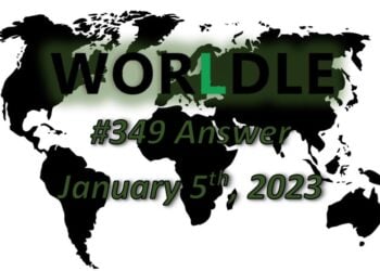 Daily Worldle 349 Answers - January 5th 2023