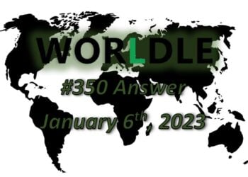 Daily Worldle 350 Answers - January 6th 2023