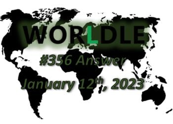 Daily Worldle 356 Answers - January 12th 2023
