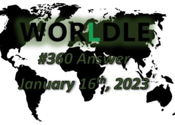Daily Worldle 360 Answers - January 16th 2023