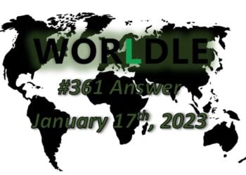 Daily Worldle 361 Answers - January 17th 2023