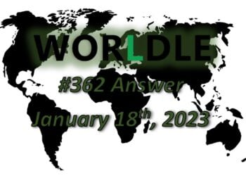 Daily Worldle 362 Answers - January 18th 2023