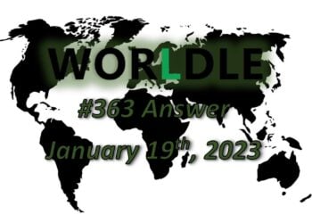 Daily Worldle 363 Answers - January 19th 2023