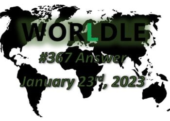 Daily Worldle 367 Answers - January 23rd 2023