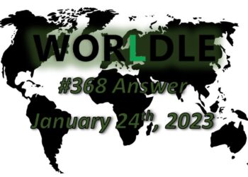 Daily Worldle 368 Answers - January 24th 2023