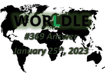 Daily Worldle 369 Answers - January 25th 2023
