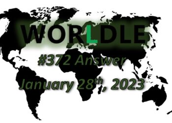 Daily Worldle 372 Answers - January 28th 2023
