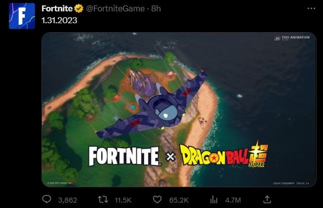 Dragon Ball Super x Fortnite Release Date