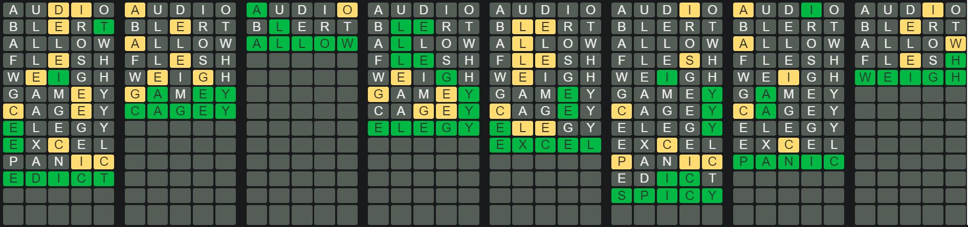 Daily Octordle 389 Answer - February 17th 2023