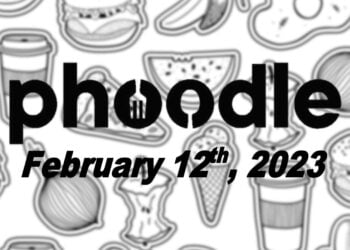 Daily Phoodle - 12th February 2023