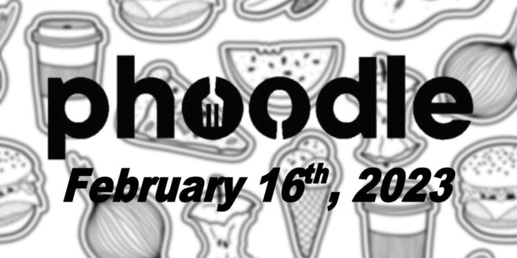 Daily Phoodle - 16th February 2023