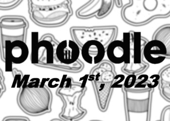 Daily Phoodle - 1st March 2023