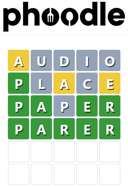 Daily Phoodle Answer 285 - 17th February 2023