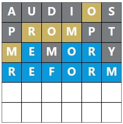 Daily Word Hurdle #788 Afternoon Answer - 15th February 2023