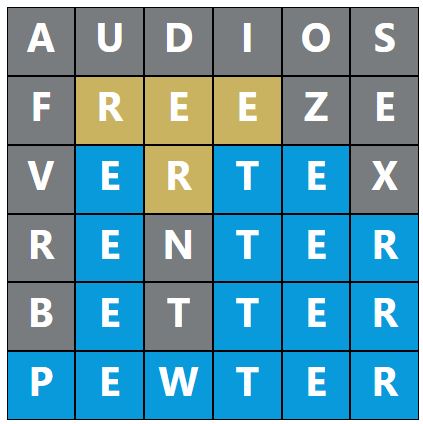 Daily Word Hurdle #790 Afternoon Answer - 16th February 2023