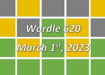 Daily Wordle 620 - 1st March 2023